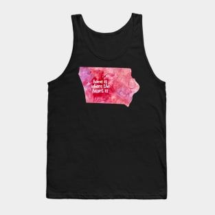 Iowa state watercolor map watercolor Watercolour Home is where the heart is Tank Top